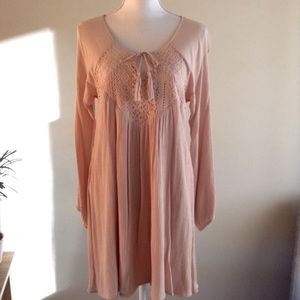 Smokey Pink Boho Chic Dress